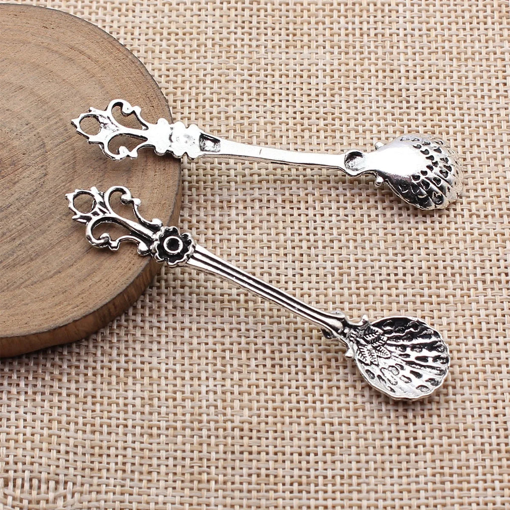 69x14mm 2.9g Antique Silver Zinc Alloy Spoon Charm Pendant for DIY Necklace Bracelet Jewelry