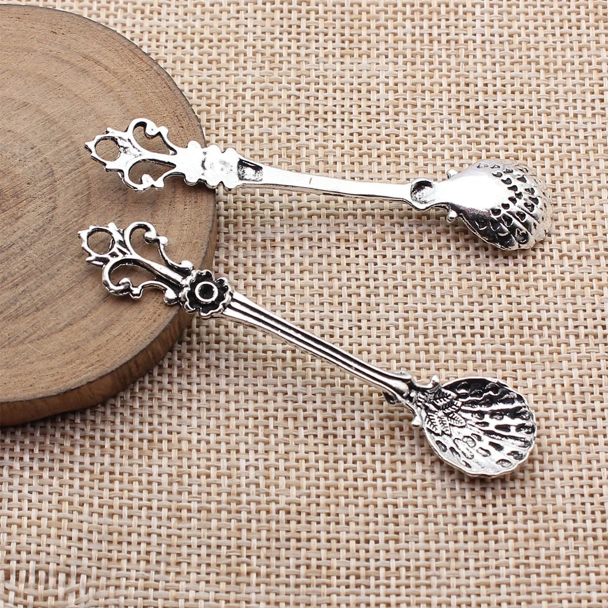 69x14mm 2.9g Antique Silver Zinc Alloy Spoon Charm Pendant for DIY Necklace Bracelet Jewelry