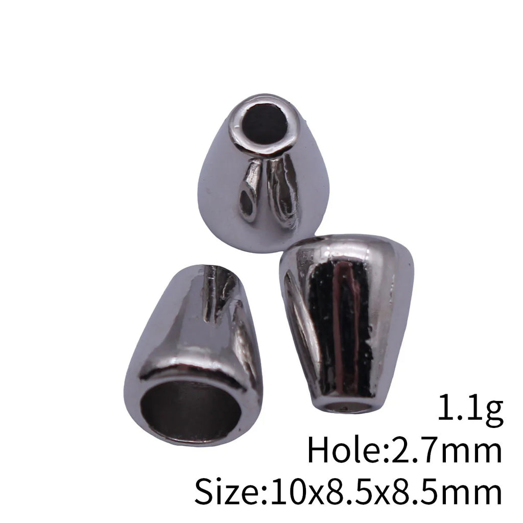 10x8.5x8.5mm 1.1g Multicolor Zinc Alloy Smooth Cone Tassel Cap End Findings for DIY Jewelry Making