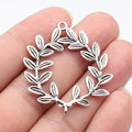 43x38mm 4.9g Multicolor Zinc Alloy Olive Branch Connector Charm for DIY Necklace Earrings Jewelry