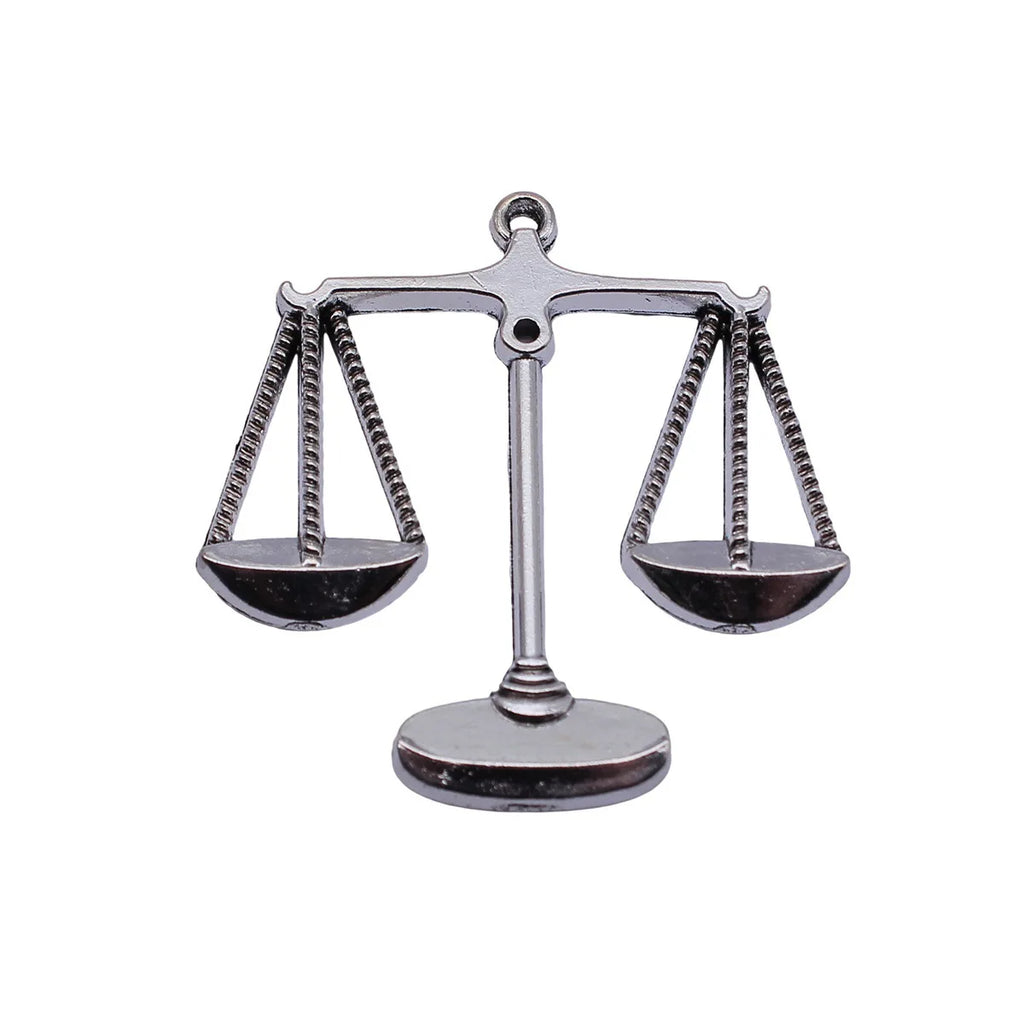 53x52mm 11.7g Antique Silver Zinc Alloy Balance Scale Charm Pendant for DIY Necklace Bracelet Making