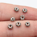 5.3x5.3x2.3mm 0.24g Multicolor Zinc Alloy Hexagon Spacer Beads for DIY Necklace Bracelet Jewelry Making