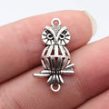 27x15mm 2.2g Antique Silver Zinc Alloy Owl Cat Connector Charm for DIY Necklace Bracelet Jewelry Making