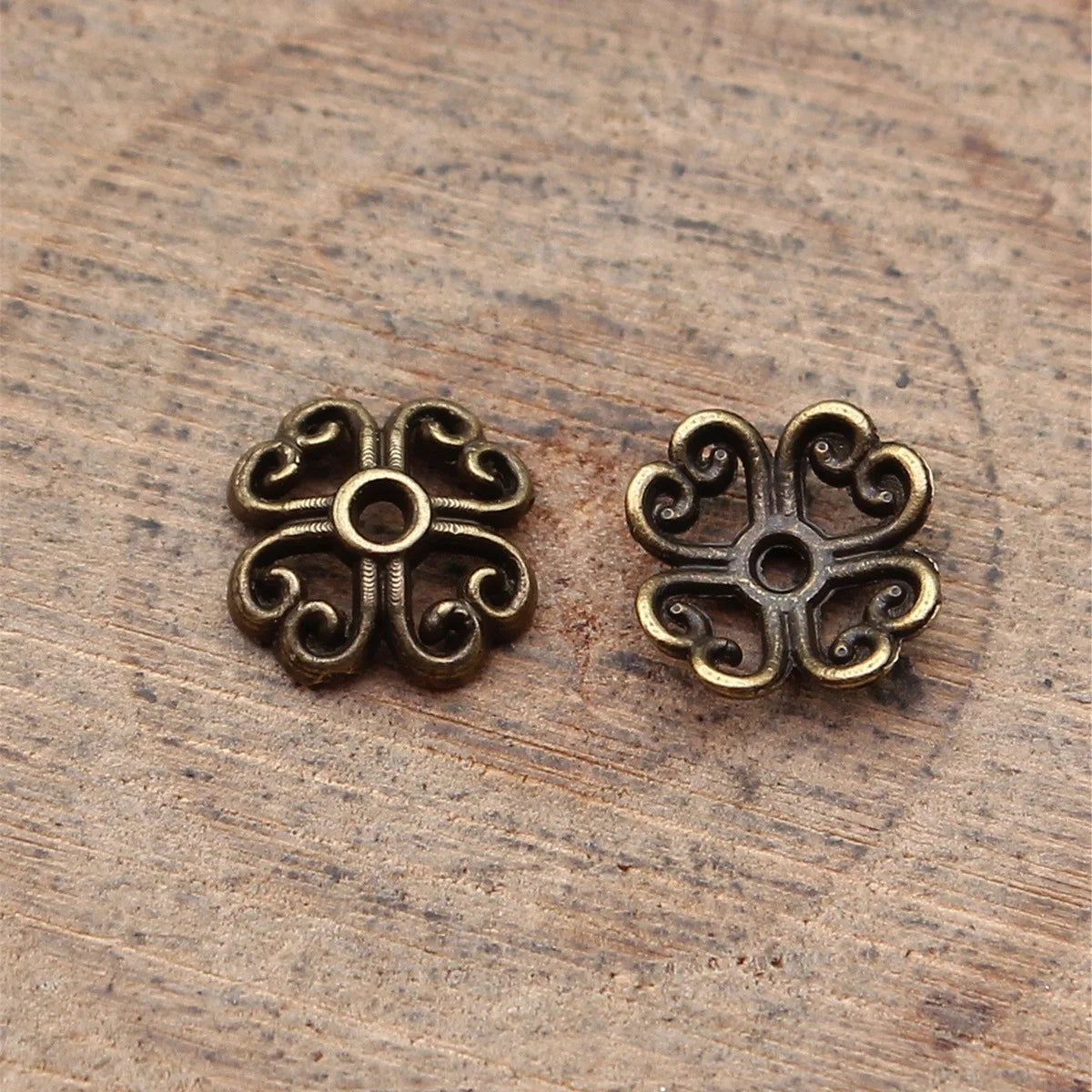 8x8x2.1mm 0.2g Multicolor Zinc Alloy Flower Bead Caps Spacer Findings for DIY Jewelry Making