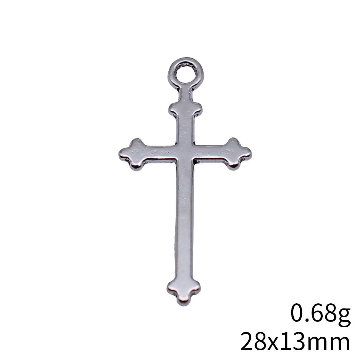 28x13mm 0.68g Multicolor Zinc Alloy Cross Charm Pendant for DIY Necklace Bracelet Jewelry Making