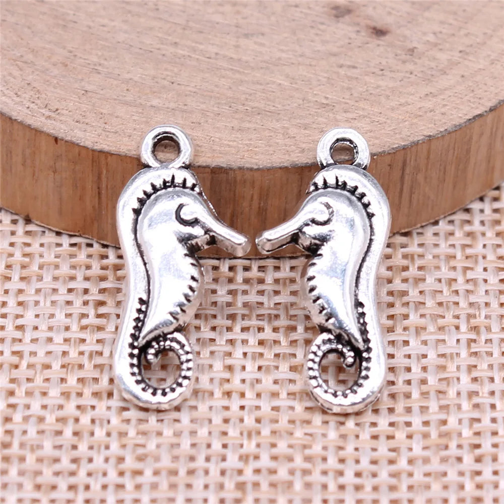 23x10mm 1.8g Multicolor Zinc Alloy Seahorse Charm Pendant for DIY Necklace Bracelet Jewelry Making