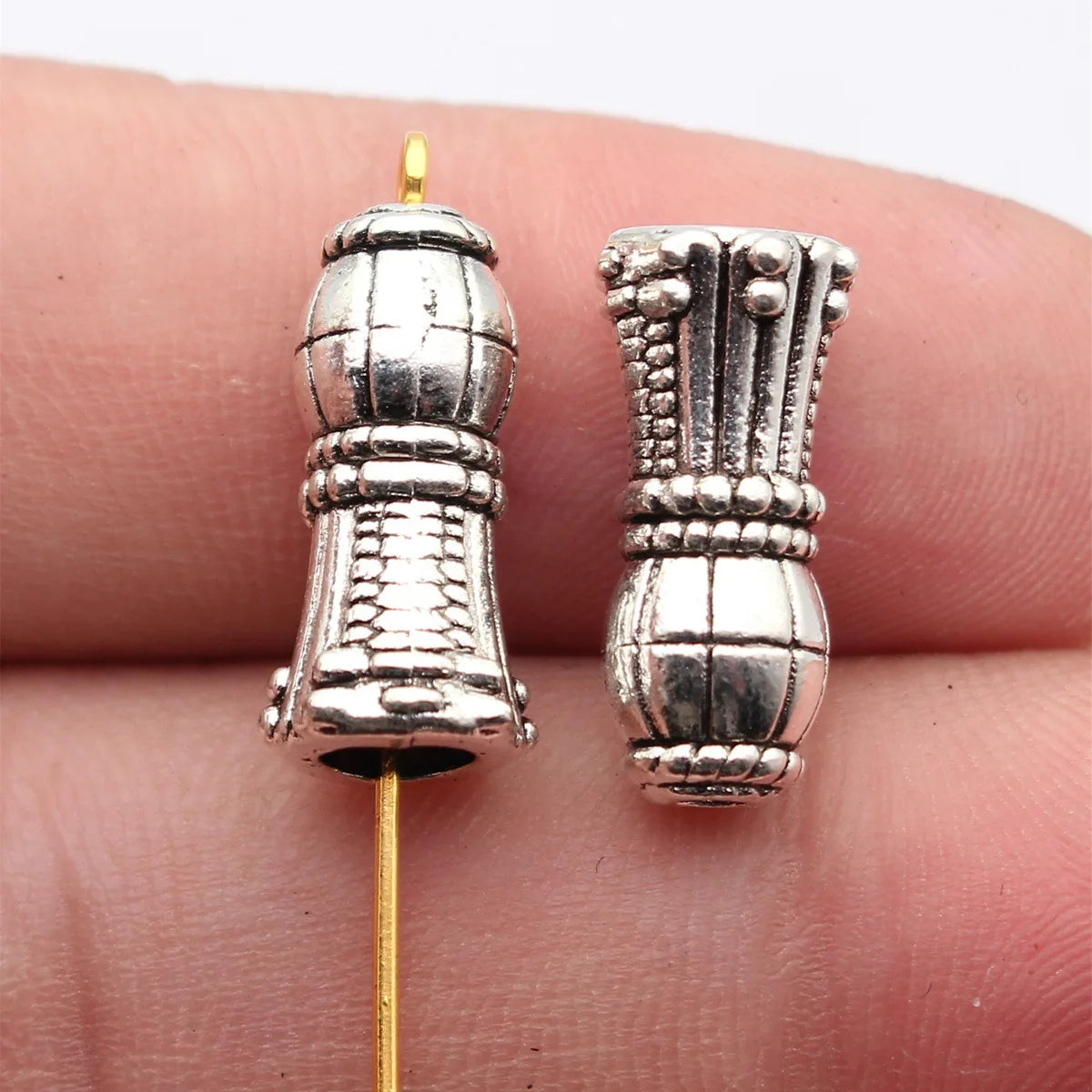 18x8.2x8.2mm 2.3g Multicolor Zinc Alloy Imam Prayer Rosary Loose Metal Beads for DIY Jewelry Making