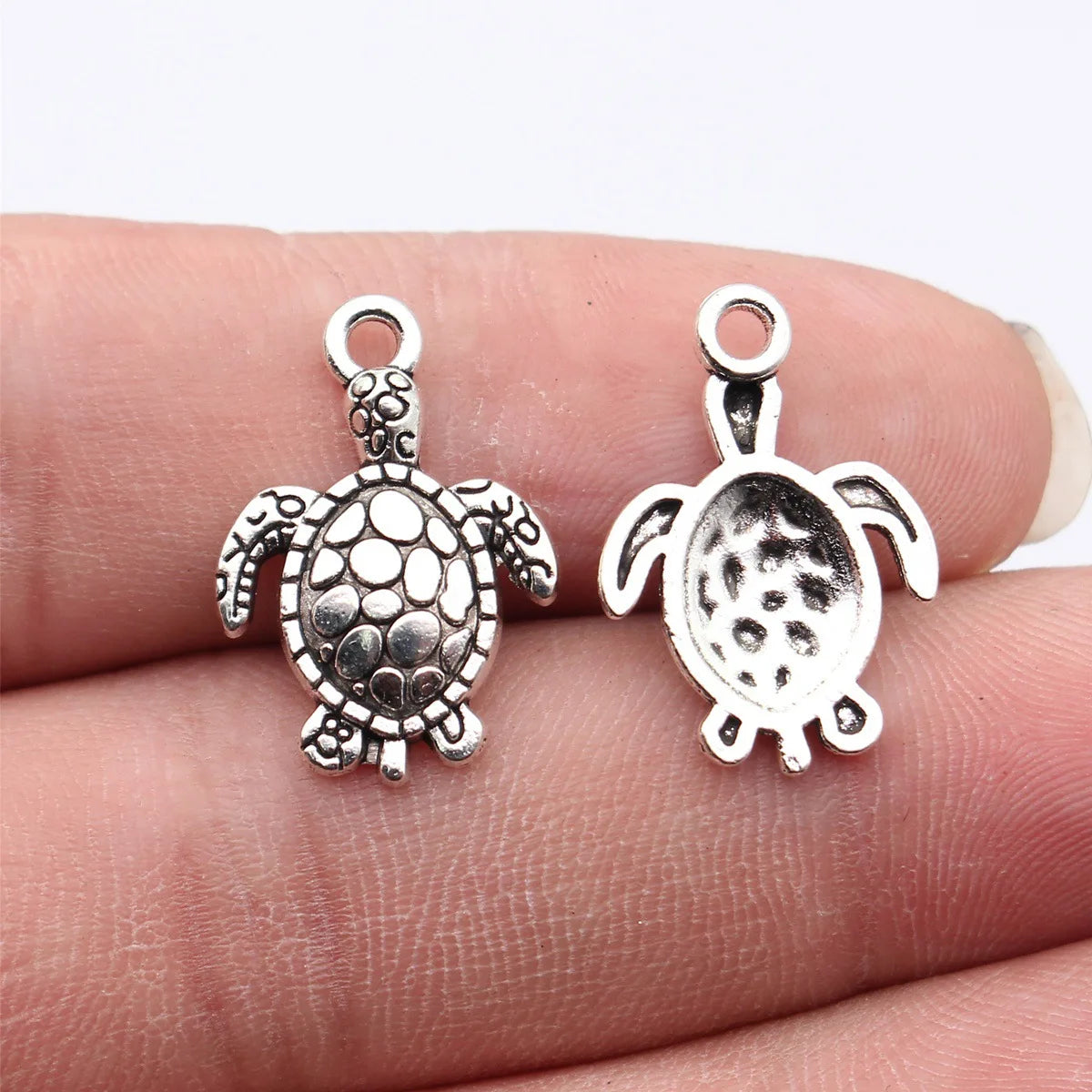 22x15mm 1.3g Zinc Alloy Sea Turtle Charm Pendant for DIY Bracelet Necklace Jewelry Making