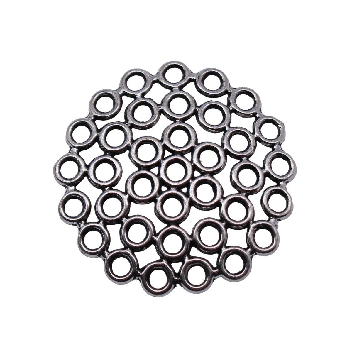 26x26x3mm 1.4g Zinc Alloy Ring Round Charm Pendants for DIY Bracelet Necklace Jewelry Making