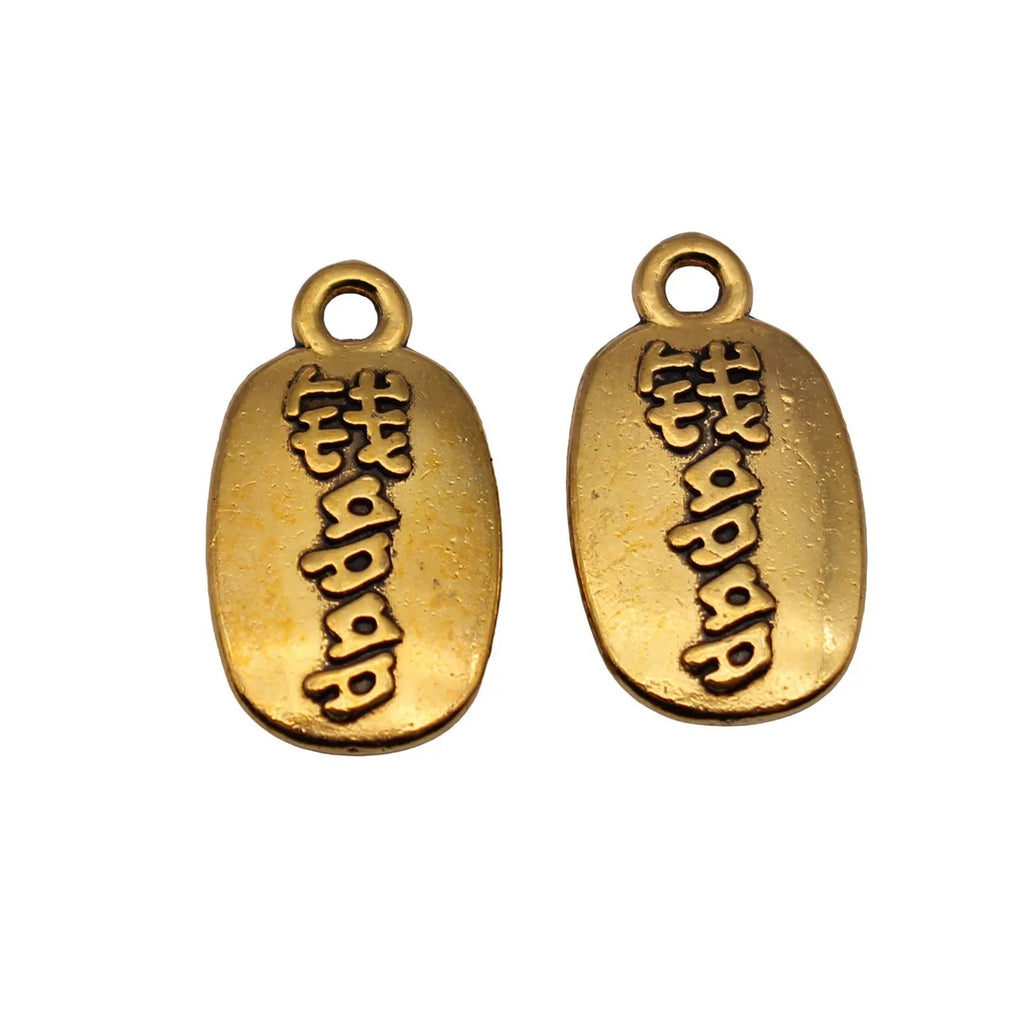 16x9.2mm 1.1g Antique Gold Zinc Alloy Money Tag Charm Pendant for DIY Bracelet Necklace Jewelry