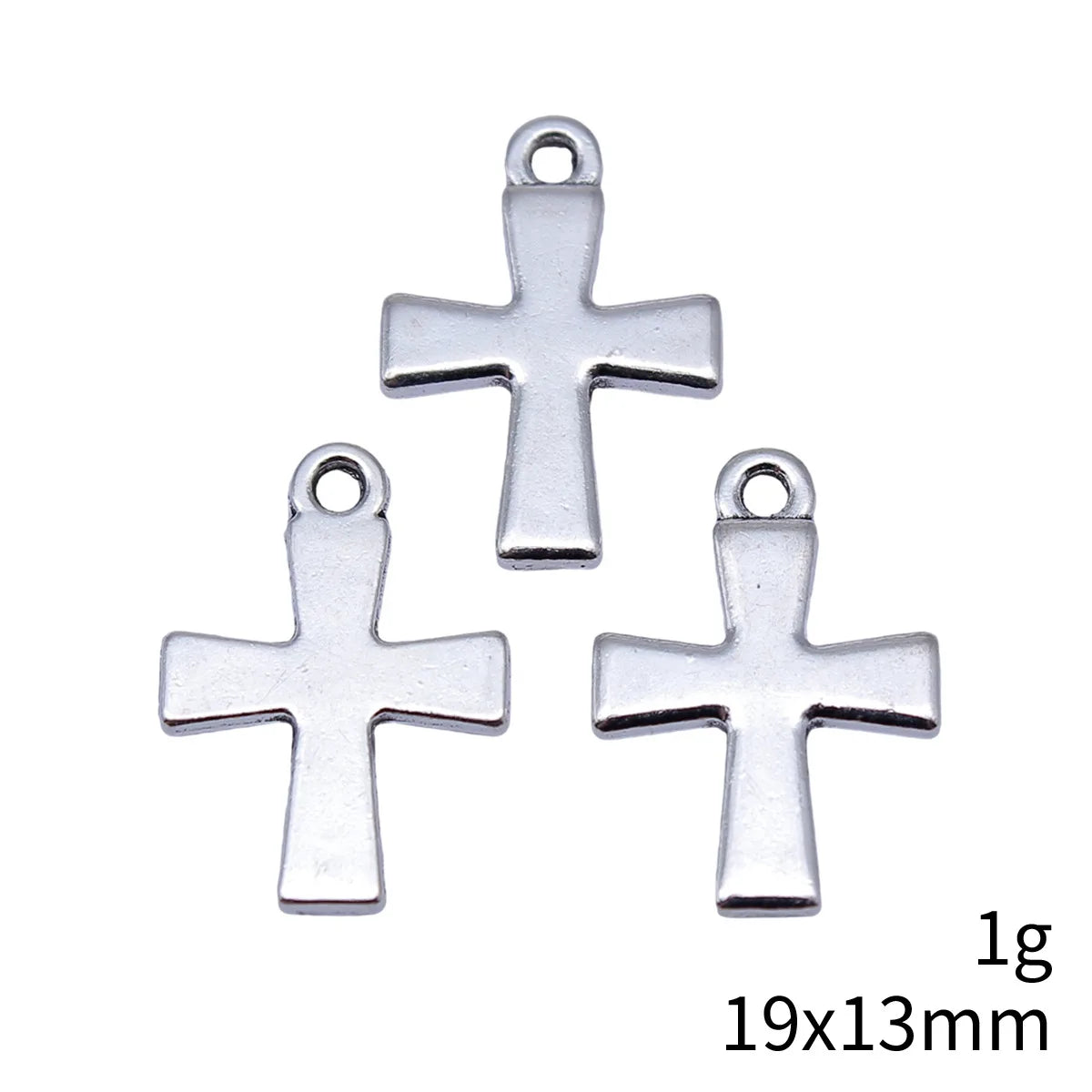 19x13mm 1g Antique silver zinc alloy Cross charm pendant for necklace bracelet jewelry making