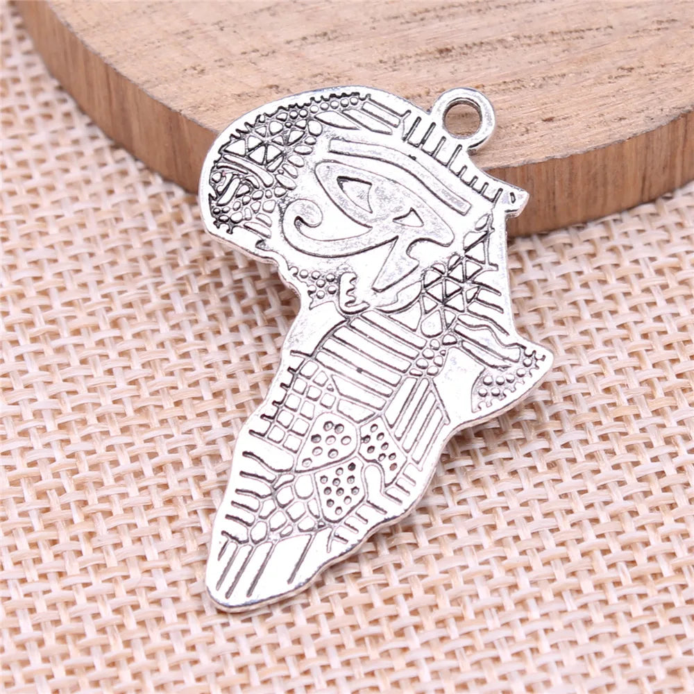 40x28mm 4.48g Antique Silver Zinc Alloy Eye of Horus Charm Pendant for DIY Necklace Jewelry Making