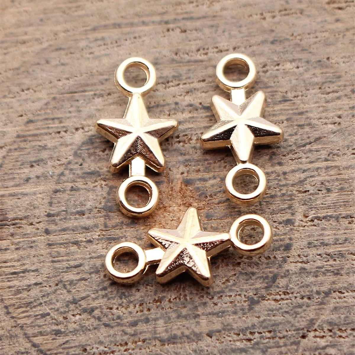 14x7.2mm 0.43g Multicolor Zinc Alloy Five-Point Star Connector Charm for DIY Bracelet Jewelry