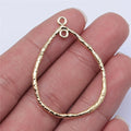 42x30mm 1.6g KC Gold Zinc Alloy Waterdrop Teardrop Earring Connector Charm for DIY Earrings Jewelry Making