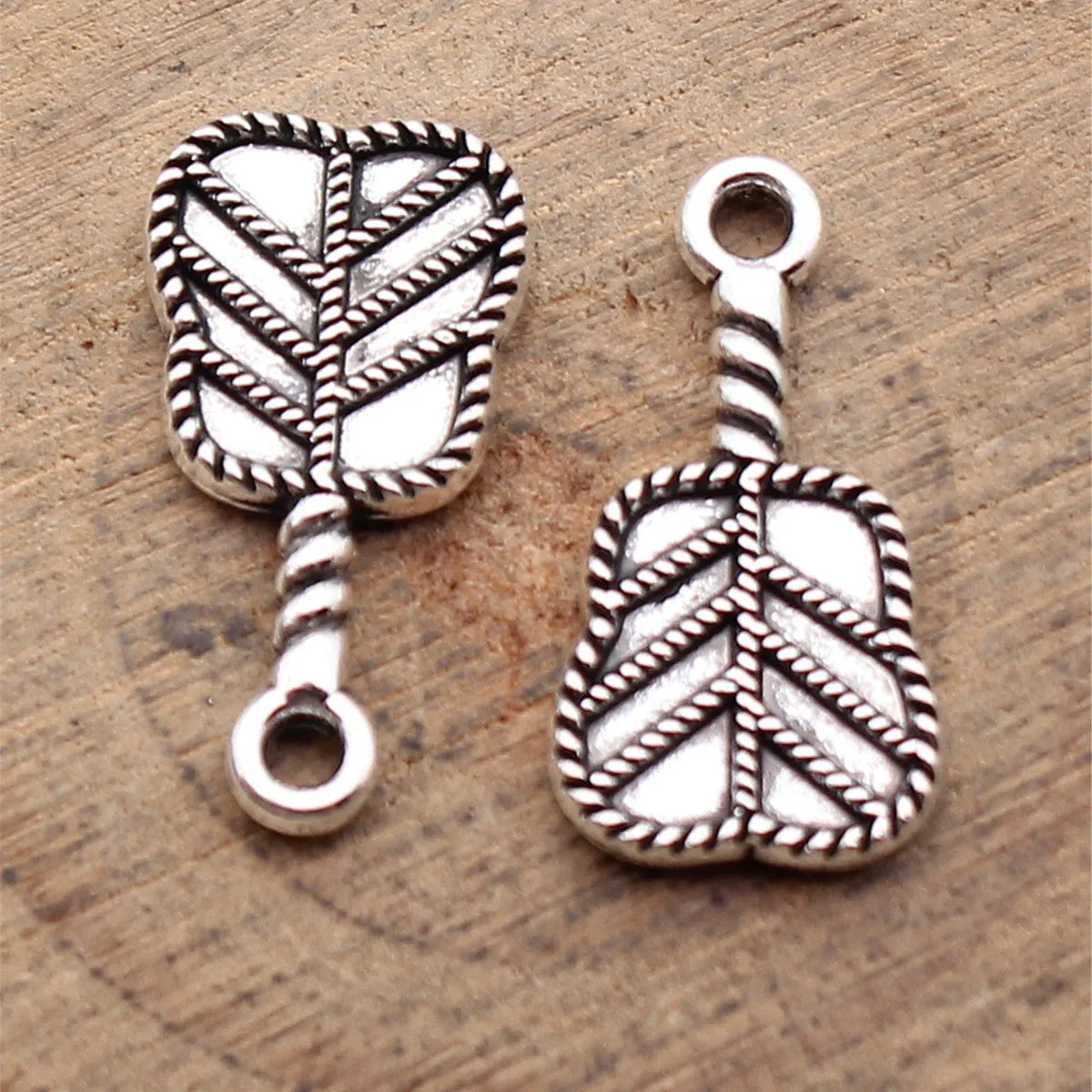 18x9.6mm 0.83g Antique Silver Zinc Alloy Palm Fan Charm Pendant for DIY Necklace Bracelet Making