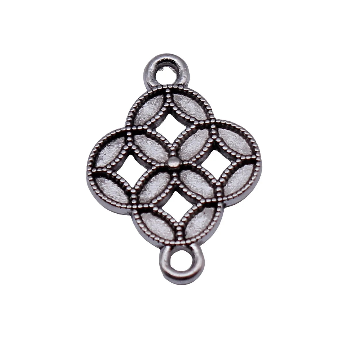17x12mm 0.63g Antique Silver Zinc Alloy Chinese Coin Connector Charm for DIY Bracelet Necklace Making