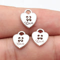 12x10mm 0.53g Antique Silver Zinc Alloy LOVE Heart Charm Pendant for Necklace Bracelet DIY Jewelry