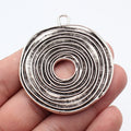 58x53mm 24.3g Multicolor Zinc Alloy Irregular Geometric Round Pattern Charm Pendant for DIY Jewelry