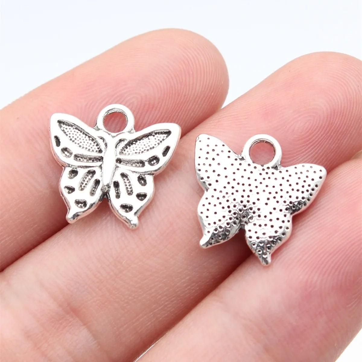 15x14mm 1.45g Antique Silver Zinc Alloy Butterfly Charm Pendant for DIY Necklace Bracelet Jewelry