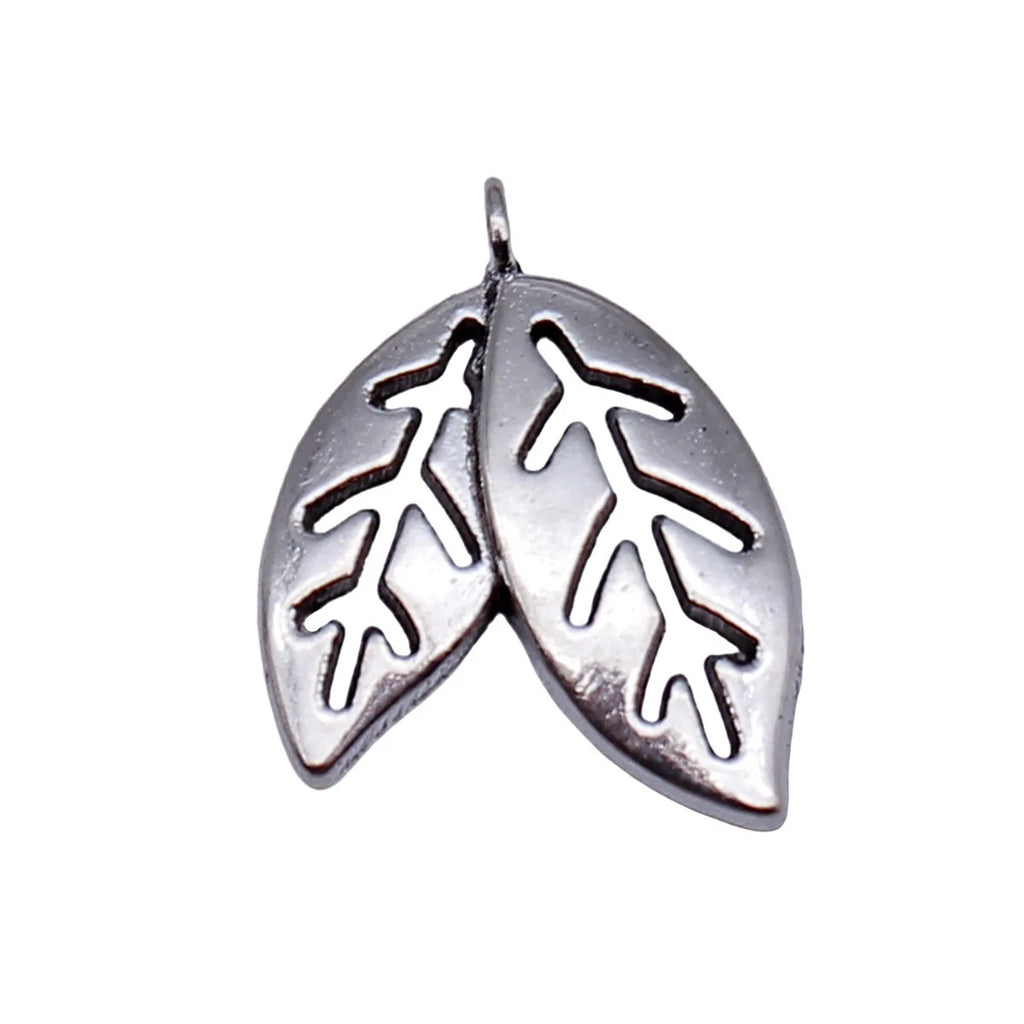 16x13mm 0.64g Antique Silver Zinc Alloy Leaf Charm Pendant for DIY Necklace Bracelet Jewelry Making