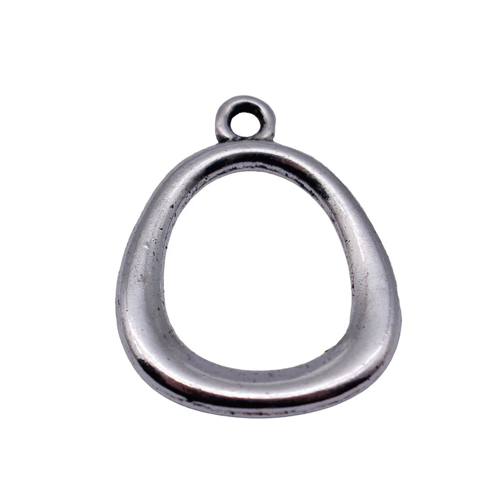 22x18mm 1.5g Antique Silver Zinc Alloy Hollow Egg Shape earring charms for DIY earrings jewelry making