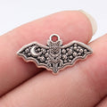 27x14mm 1.1g Antique Silver Zinc Alloy Bat Charm Pendant for Bracelet Necklace DIY Jewelry Making