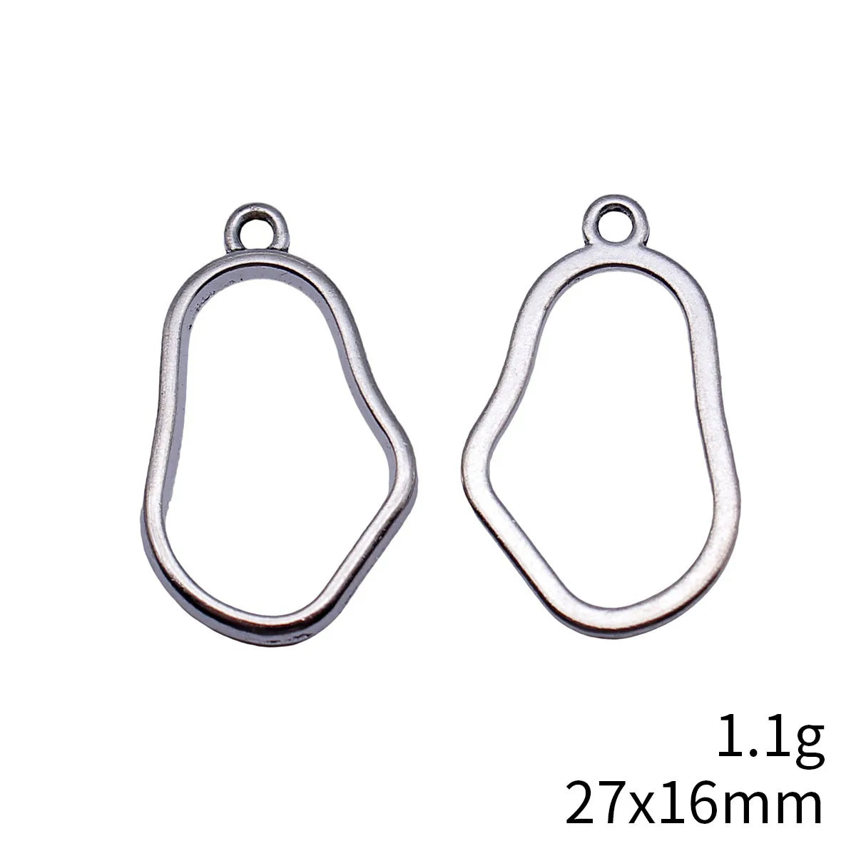 27x16mm 1.1g Multicolor Zinc Alloy Hollow Geometric Charm Pendant for DIY Necklace Jewelry Making