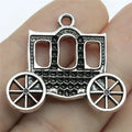30x27mm 3.7g Antique Silver Zinc Alloy Carriage Charm Pendant for Necklace Bracelet Jewelry Making