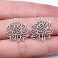 22x20mm 1.2g Multicolor Zinc Alloy Lotus Charm Pendant for DIY Necklace Bracelet Jewelry Making