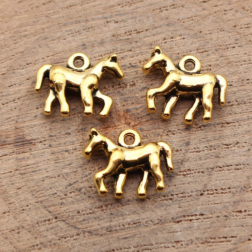13x10mm 1g Multicolor Zinc Alloy 3D Pony Charm Pendant for DIY Necklace Bracelet Jewelry Making
