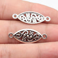 29x11mm 1.1g Antique Silver Zinc Alloy Horse Eye Pattern Connector Charm for DIY Jewelry Making