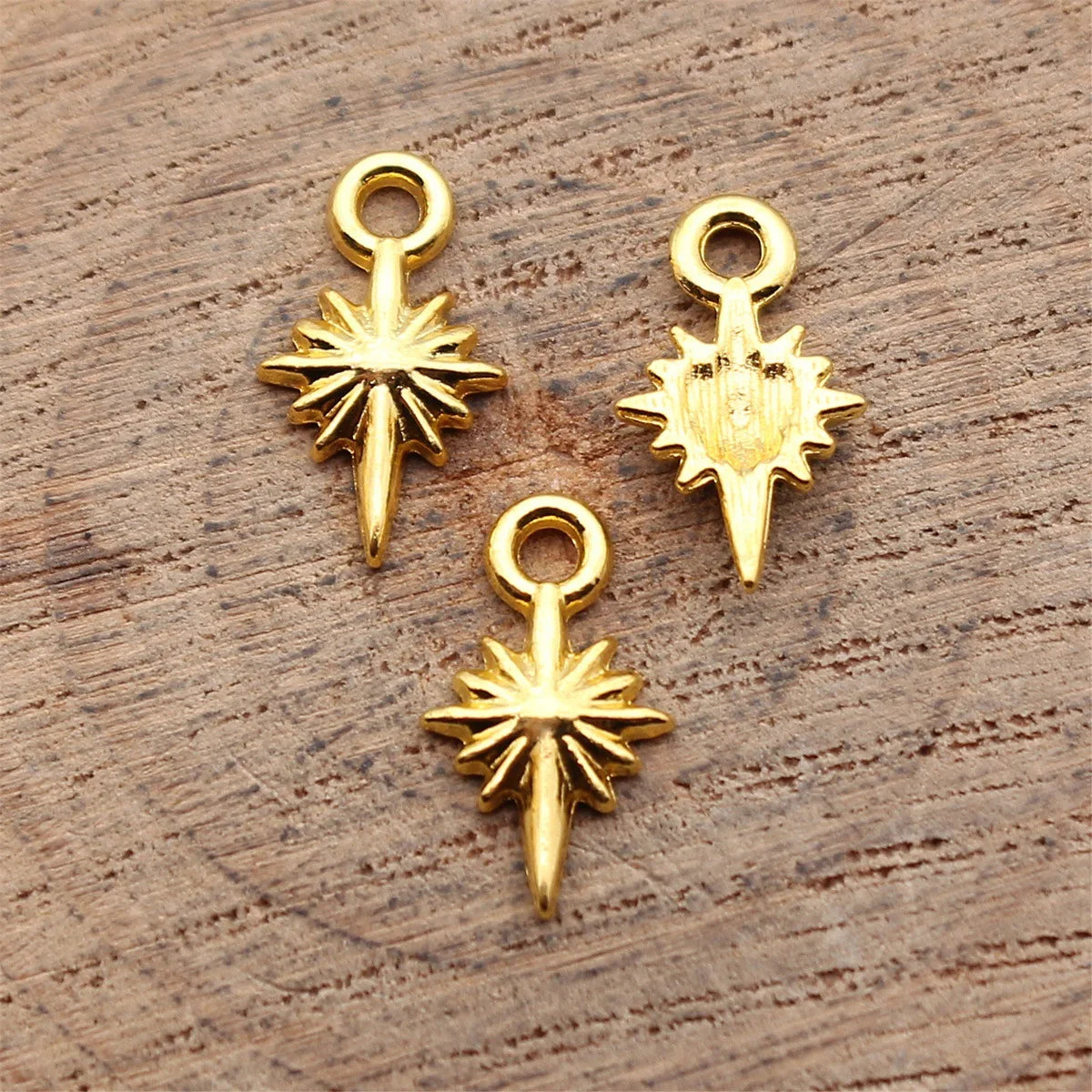 14x8mm 0.33g Multicolor Zinc Alloy Starburst charm pendant for DIY necklace bracelet jewelry making