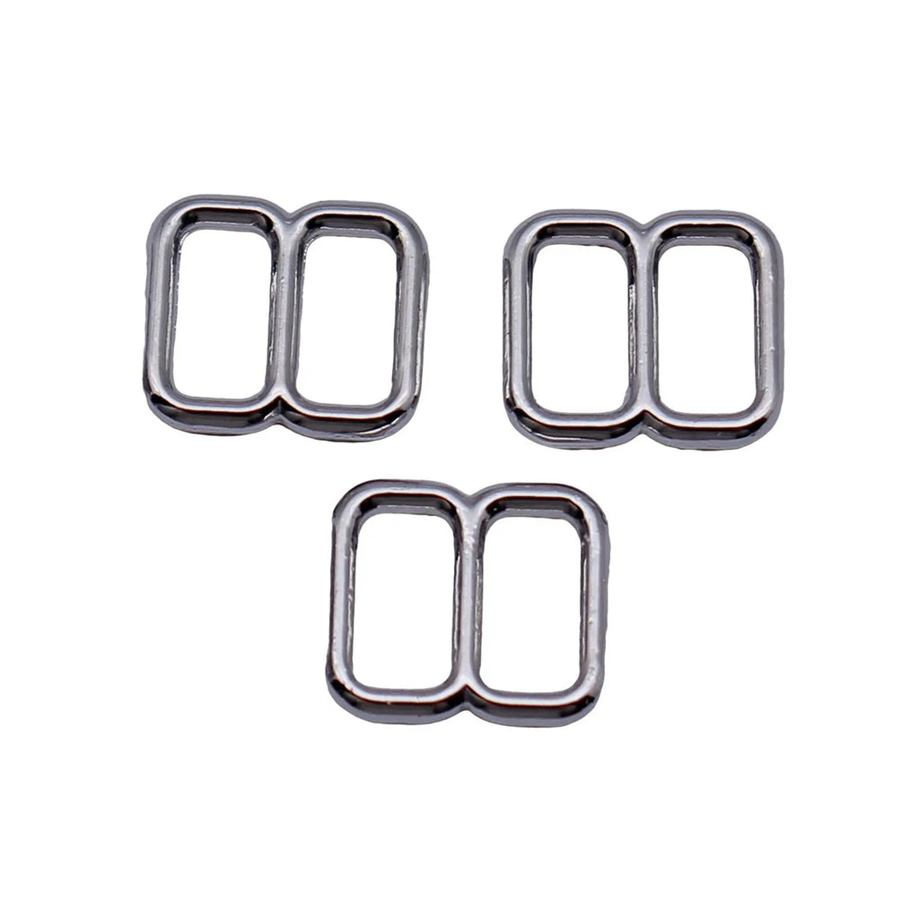 9.8x8.7x1.5mm 0.32g White K Gold Tone Zinc Alloy Double Ring Connector Charm for Necklace Bracelet Making