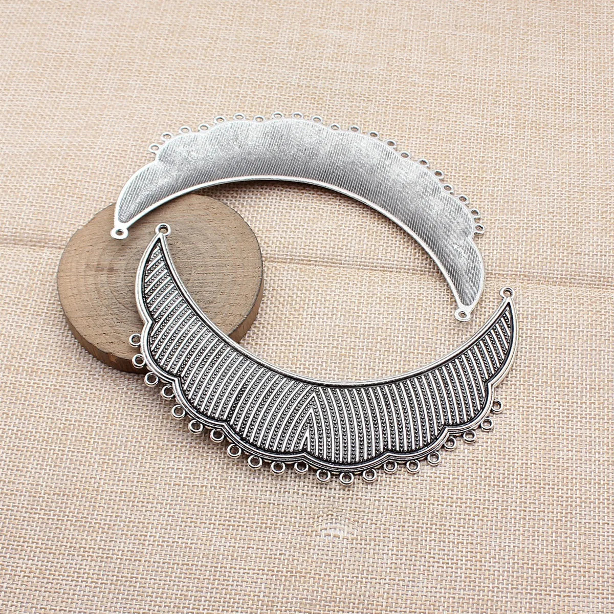 120x76mm 33.3g Antique Silver Zinc Alloy Necklace Connector Charm for DIY Statement Jewelry Making
