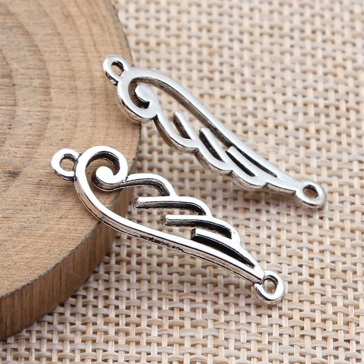 32x10mm 1.3g Multicolor Zinc Alloy Wing connector charm for DIY bracelet necklace jewelry making