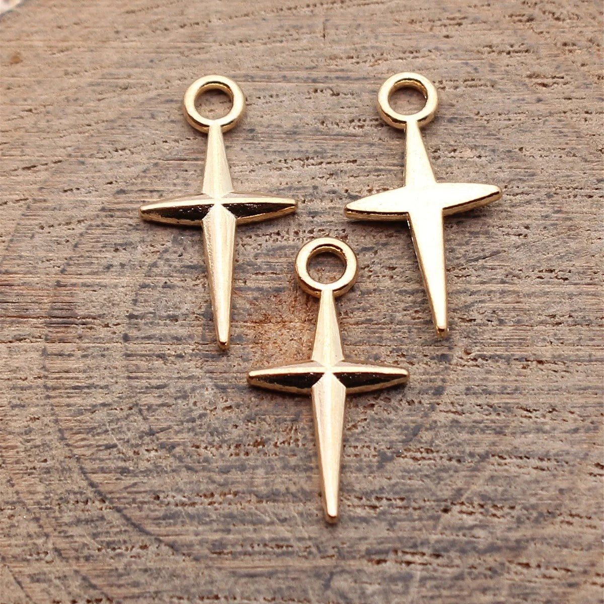 20x10mm 0.45g Multicolor Zinc Alloy Cross Star Charm Pendant for DIY Necklace Bracelet Jewelry