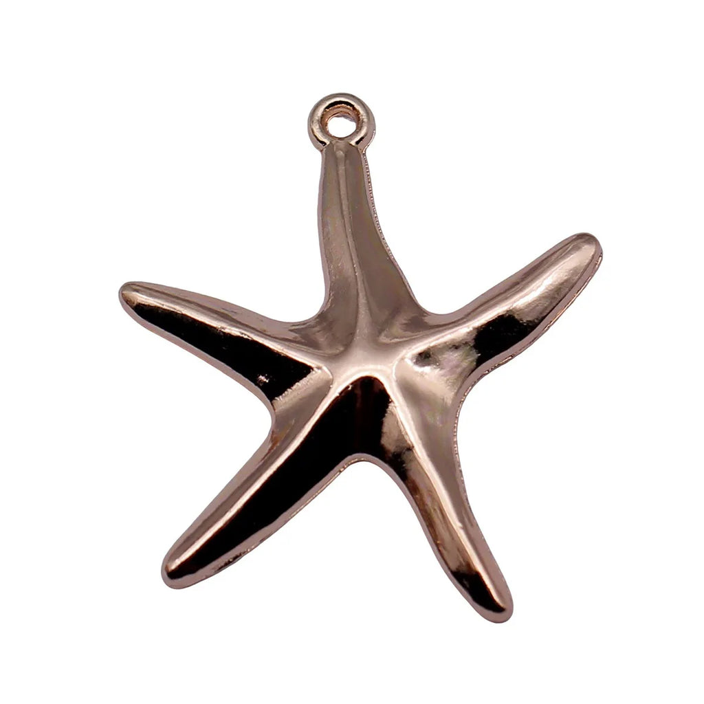35x32mm 2.4g KC Gold Zinc Alloy Starfish Charm Pendant for DIY Necklace Bracelet Jewelry Making