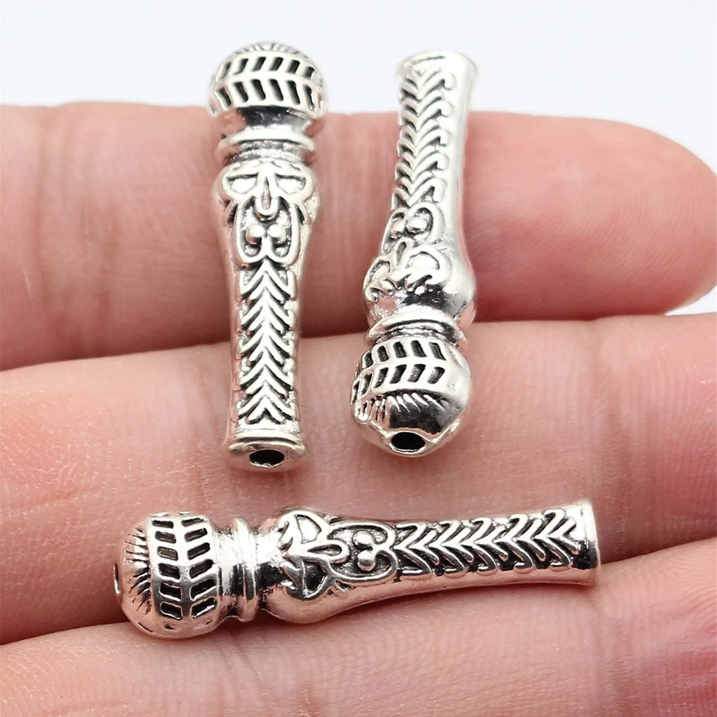 34x9x7.5mm 5.3g Multicolor Zinc Alloy Imam Prayer Loose Metal Beads for DIY Rosary Bracelet Jewelry Making