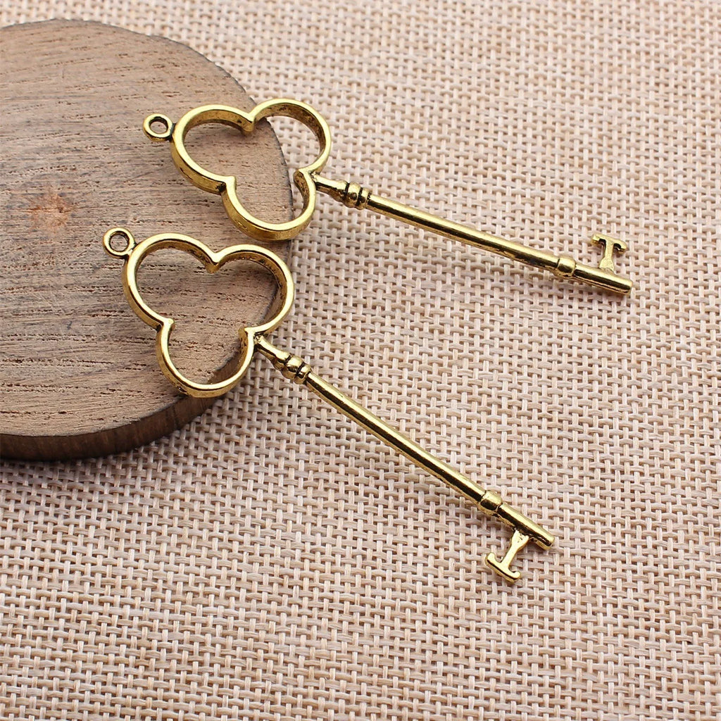 70x20mm 3.7g Multicolor Zinc Alloy Key charm pendant for DIY necklace bracelet jewelry making