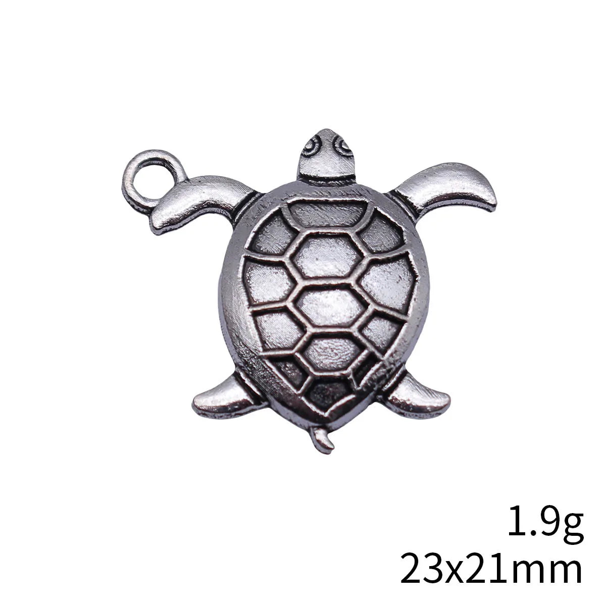 23x21mm 1.9g Multicolor Zinc Alloy Sea Turtle Charm Pendant for DIY Necklace Bracelet Making