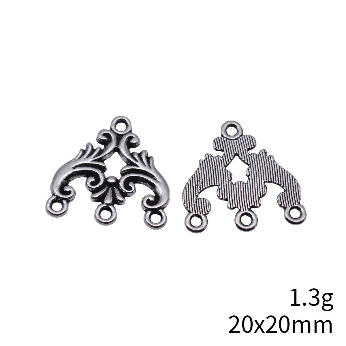 20x20mm 1.3g Antique Silver Zinc Alloy Vintage Earring Connector Charms for DIY Earrings Jewelry Making