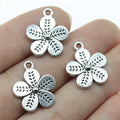 19x16mm 1.6g Multicolor Zinc Alloy Double Sided Flower Charm Pendant for DIY Bracelet Necklace Making