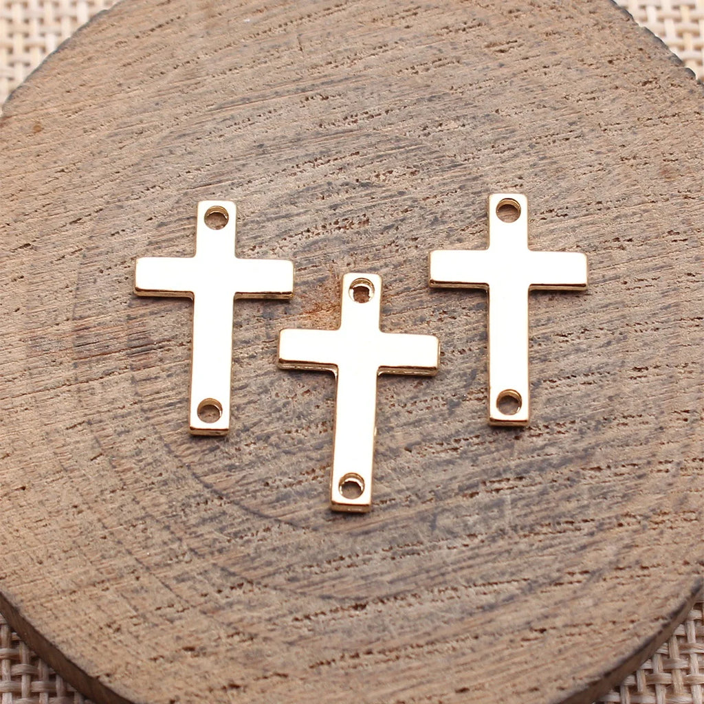 18x12mm 0.59g Multicolor Zinc Alloy Cross Connector Charms for DIY Bracelet Necklace Jewelry Making