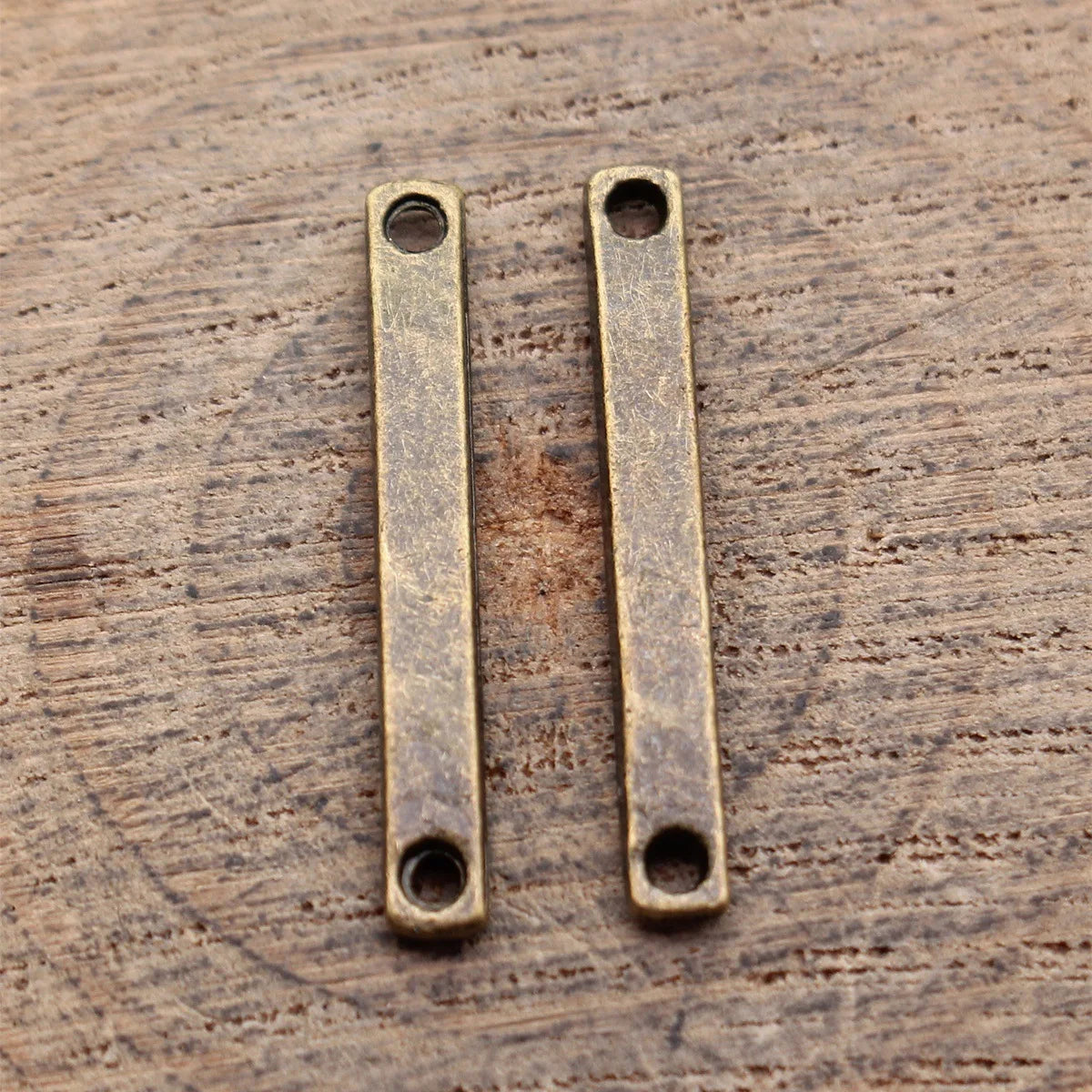 26x3.3x2mm 0.91g Antique Bronze Zinc Alloy Long Bar Connector Charm for DIY Bracelet Necklace Making