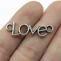 35x11mm 1.4g Antique Silver Zinc Alloy Love Connector Charm for DIY Bracelet Necklace Jewelry Making