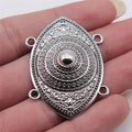 32x44mm 4.7g Multicolor Zinc Alloy Four Hole Body Chain Connector Charm for Headpiece Making
