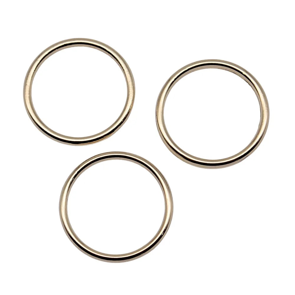18x18mm 0.7g KC Gold Zinc Alloy Round Ring Charm Pendant for DIY Necklace Bracelet Making
