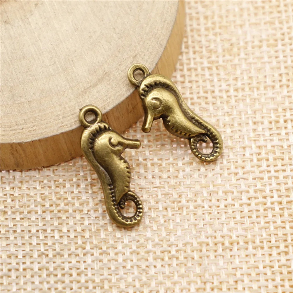 23x10mm 1.8g Multicolor Zinc Alloy Seahorse Charm Pendant for DIY Necklace Bracelet Jewelry Making