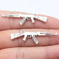 44x15mm 2.7g Antique Silver Zinc Alloy Gun charm pendant for DIY bracelet necklace jewelry making