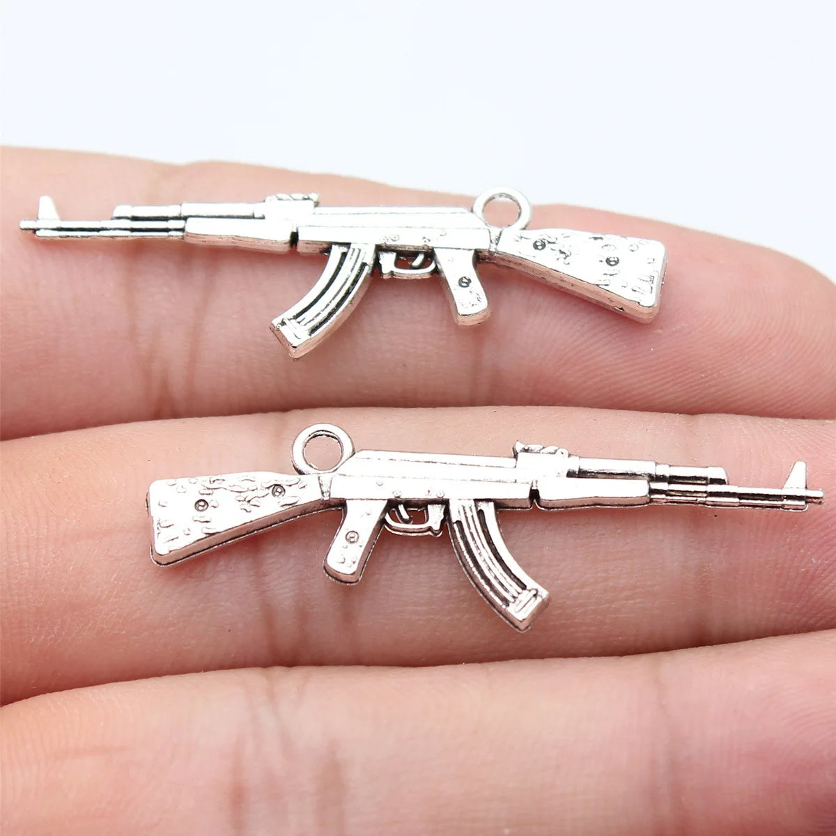 44x15mm 2.7g Antique Silver Zinc Alloy Gun charm pendant for DIY bracelet necklace jewelry making